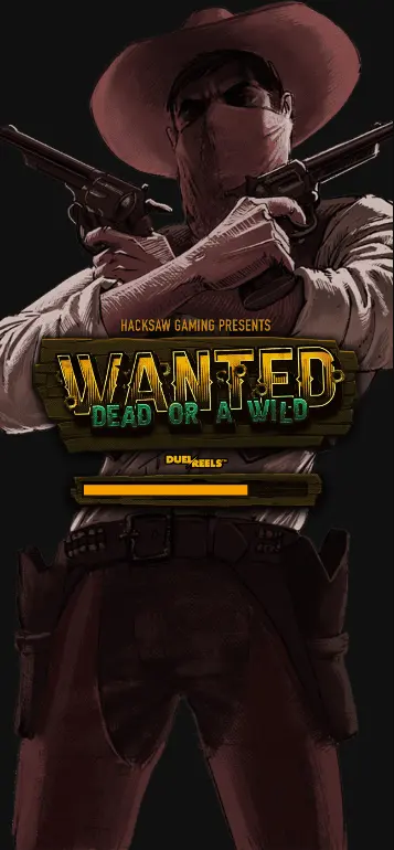 Wanted Dead or a Wild Casino Basisspiel mit 5x5-Raster und Western-Stadt